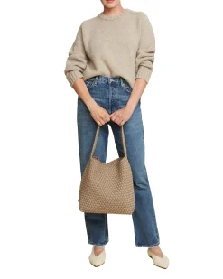 Naghedi|Veske<Naghedi Nomad Medium Hobo Veske Taupe Cashmere