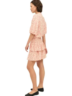 Kjole<Once Untold Athilda Smock Dress Kjole Beige Og Rosa