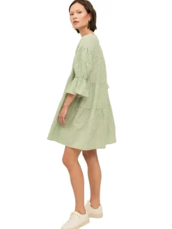 Kjole<Once Untold Indiana Dress Kjole Hvit Og Grønn