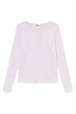Genser<Once Untold Sophie button sweater Genser Lyserosa