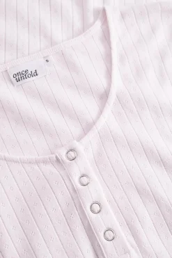 Genser<Once Untold Sophie button sweater Genser Lyserosa