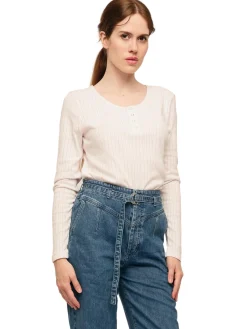 Genser<Once Untold Sophie button sweater Genser Lyserosa