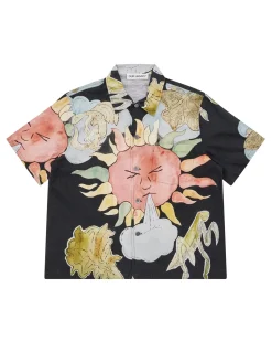 Skjorte<Our Legacy Box Shirt Shortsleeve Skjorte Sort Mønster