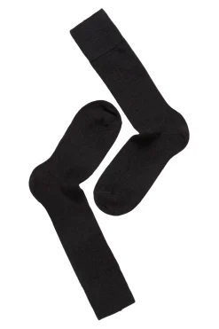 Tilbehør<Panos Emporio 2 PK Calle Premium Mercerized Wool Rib Sokker Sort