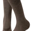 Tilbehør<Panos Emporio 2PK Calle Premium Mercerized Wool Rib Sokker Brun