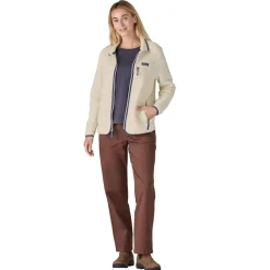 Jakke<Patagonia W Retro Pile Jkt Natural Jakke Off-White
