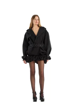 Skjørt<ROTATE Crepe Mini Skirt Skjørt Sort