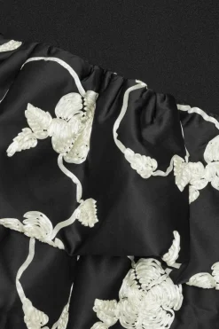 Kjole<ROTATE 3D Flower Bubble Dress Kjole Sort Og Hvit