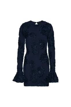 Kjole<ROTATE 3D Mesh Mini Dress Kjole Mørkeblå