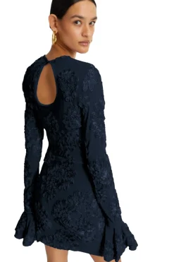 Kjole<ROTATE 3D Mesh Mini Dress Kjole Mørkeblå