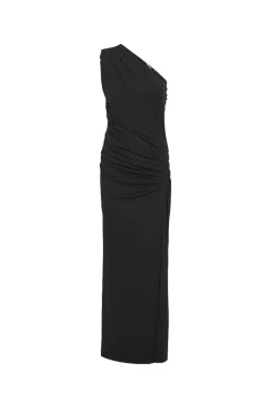 Kjole<ROTATE Draped One Shoulder Dress Kjole Sort