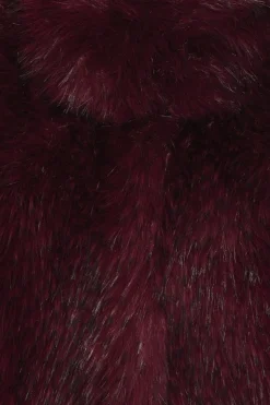 Jakke<ROTATE Faux Fur Crop Jacket Jakke Burgunder