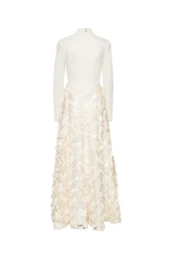 Kjole<ROTATE Long Sleeve Maxi Dress Kjole Off-White