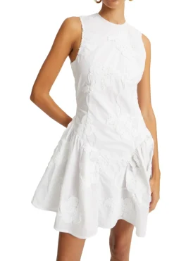 Kjole<ROTATE Poplin Mini Dress Kjole Hvit