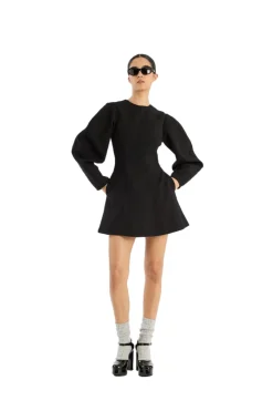Kjole<ROTATE Suiting Flared Mini Dress Kjole Sort
