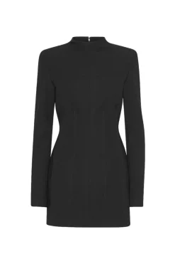 Kjole<ROTATE Suiting LS Mini Dress Kjole Sort