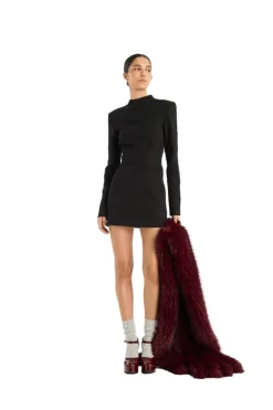 Kjole<ROTATE Suiting LS Mini Dress Kjole Sort