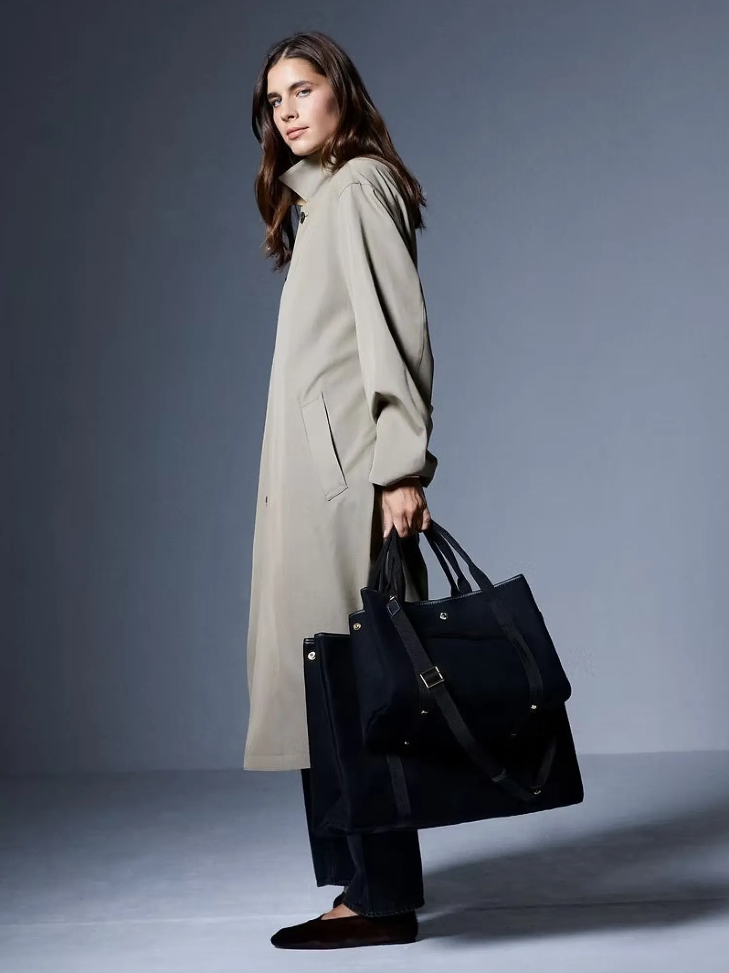 Rue De Verneuil|Veske<Rue de Verneuil Traversée M Whip Black Flannel Veske Sort