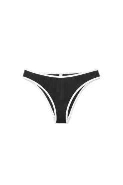 Badetøy<Seaquelle Ribbed Bikini Bottom Badetøy Sort Og Hvit