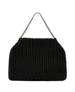 Stella Mccartney|Veske<Stella McCartney Falabella Drawstring Bag Embroidery Veske Sort