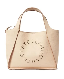 Stella Mccartney|Veske<Stella McCartney Logo Crossbody Suede Tote Bag Veske Beige