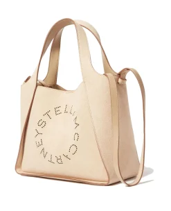 Stella Mccartney|Veske<Stella McCartney Logo Crossbody Suede Tote Bag Veske Beige