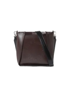 Stella Mccartney|Veske<Stella McCartney Logo Crossbody Bag Brushed Veske Mørkebrun