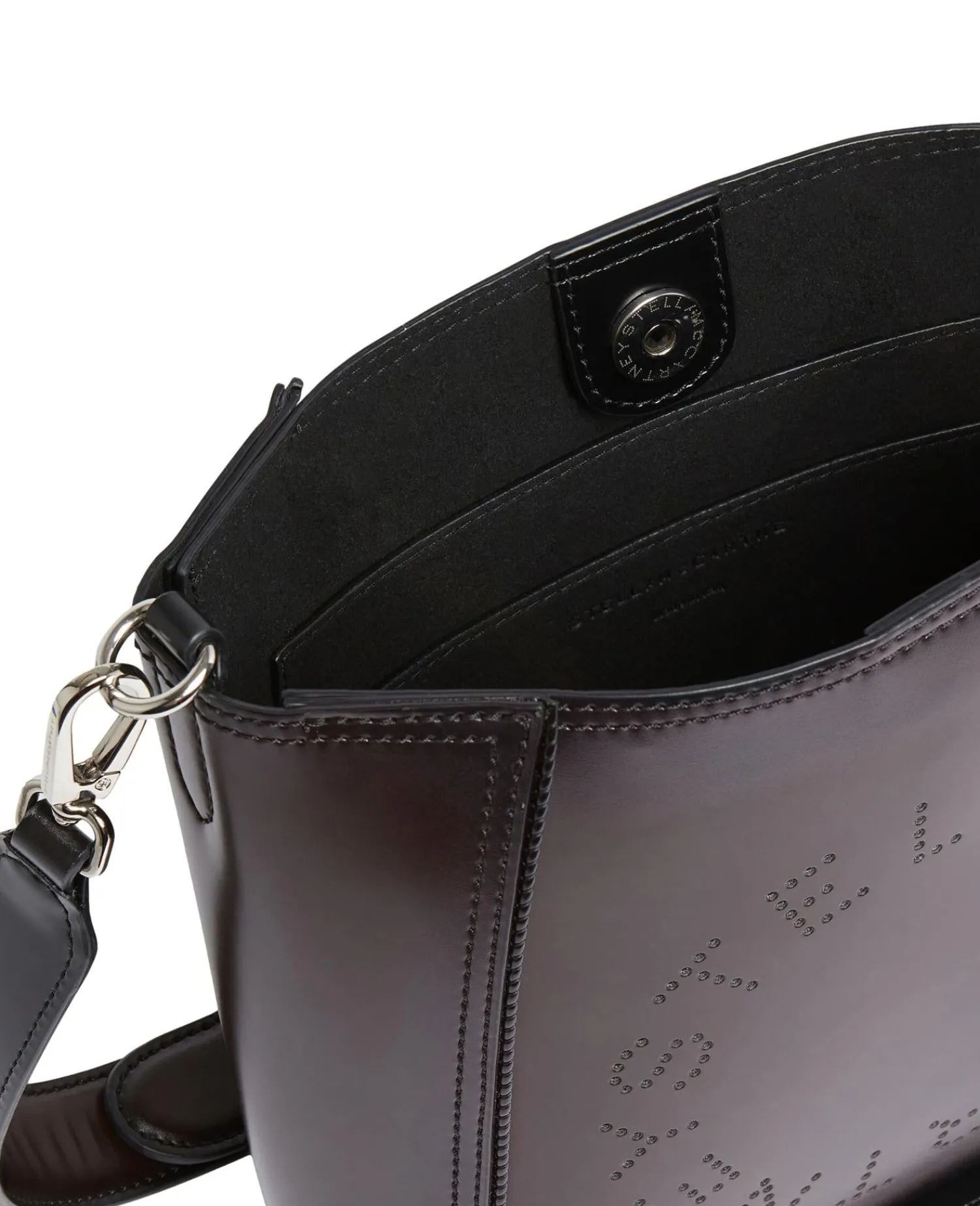 Stella Mccartney|Veske<Stella McCartney Logo Crossbody Bag Brushed Veske Mørkebrun