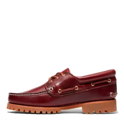 Sko<Timberland Authentic 3-Eye Lug Boat Shoe Burgundy Sko Burgunder