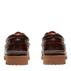 Sko<Timberland Authentic 3-Eye Lug Boat Shoe Brown Sko Mørkebrun