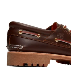 Sko<Timberland Authentic 3-Eye Lug Boat Shoe Brown Sko Mørkebrun