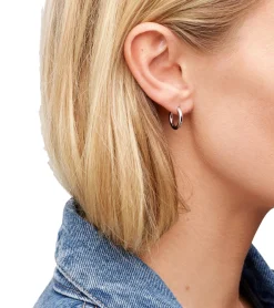 Tom Wood<Tom Wood Classic Hoop Small Silver Øredobber Sølv