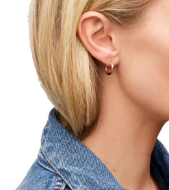 Tom Wood<Tom Wood Classic Hoop Small Gold Øredobber Gull