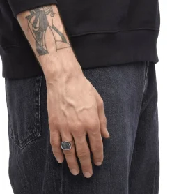 Tom Wood<Tom Wood Cushion Larvikite Ring Sølv