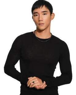 Tom Wood<Tom Wood Cushion Larvikite Ring Sølv / Sort