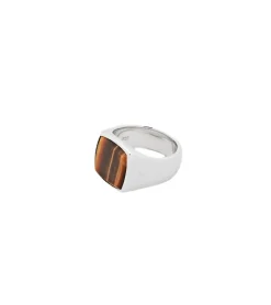 Tom Wood<Tom Wood Cushion Tiger Eye Ring Sølv