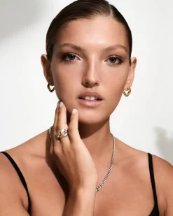 Tom Wood<Tom Wood Dean Hoops Gold Øredobber Gull