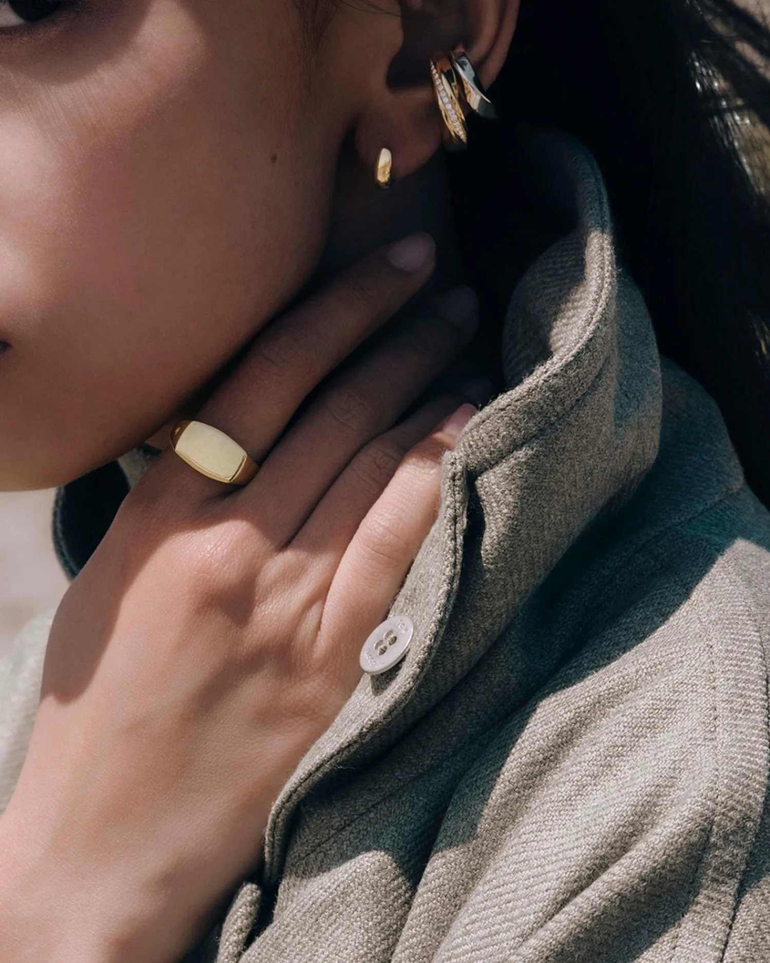 Tom Wood<Tom Wood Ice Huggie Gold Øredobber Gull