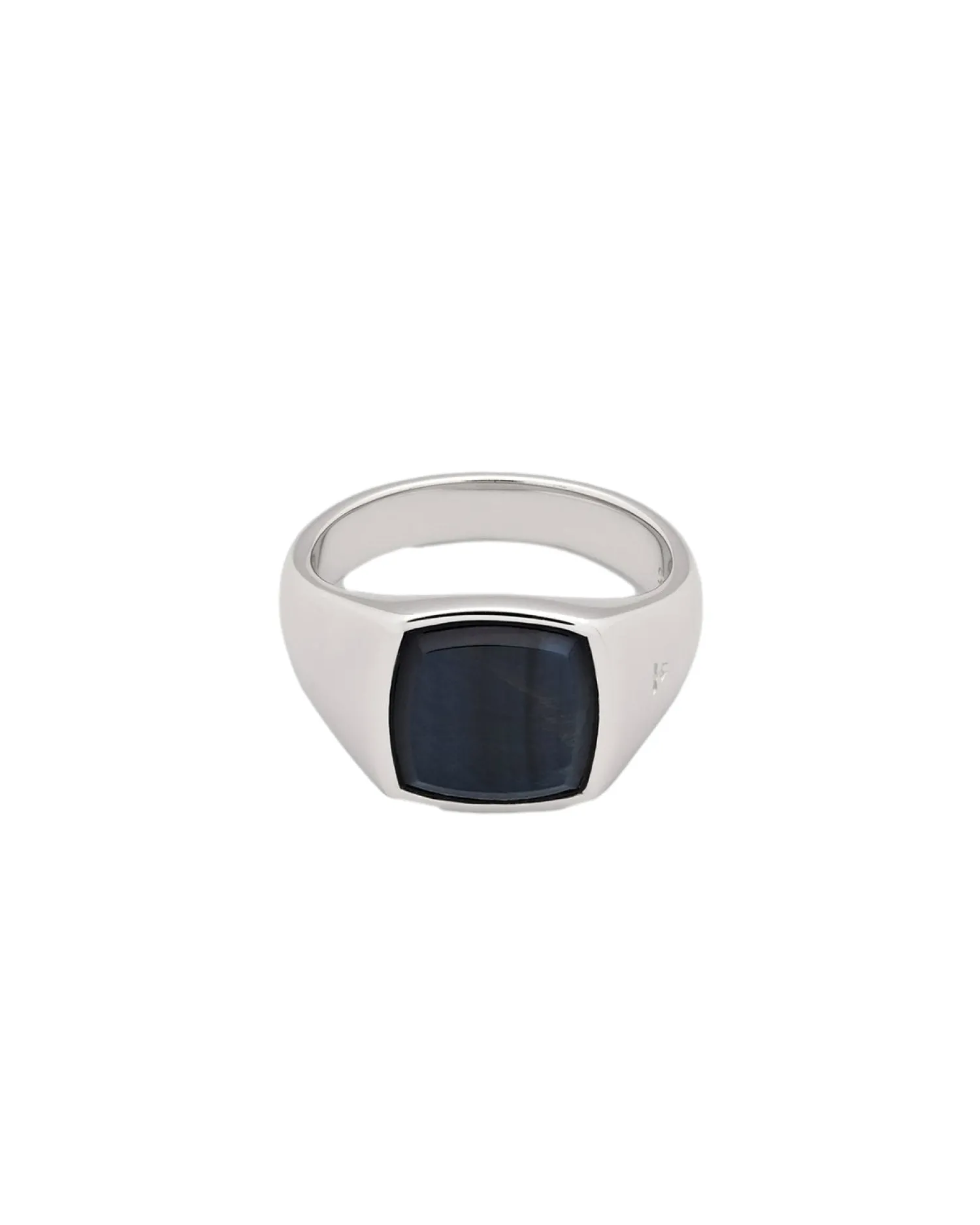 Tom Wood<Tom Wood Kay Ring Blue Hawk Eye Ring Sølv
