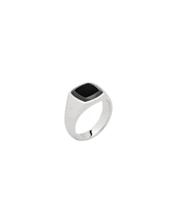 Tom Wood<Tom Wood Kay Ring Polished Onyx Ring Sølv