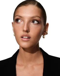 Tom Wood<Tom Wood Liz Hoop Pave Gold Øredobber Gull