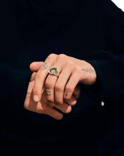 Tom Wood<Tom Wood Mined Ring Large Emerald Ring Sølv