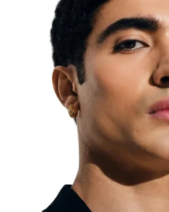 Tom Wood<Tom Wood Nova Hoops Small Gold Øredobber Gull