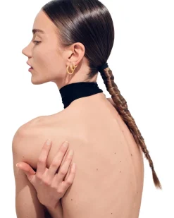 Tom Wood<Tom Wood Nova Hoops Small Gold Øredobber Gull