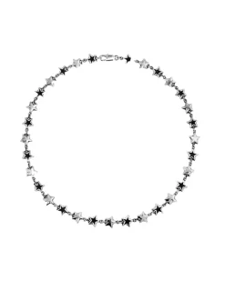 Twojeys<TwoJeys Black Enameled Stars Necklace Smykke Sølv / Sort