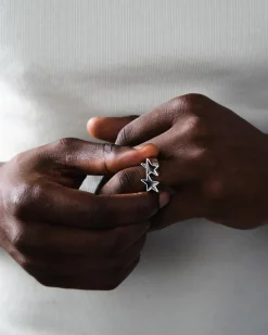 Twojeys<TwoJeys Icon Black Enameled Single Ring Ring Sølv / Sort