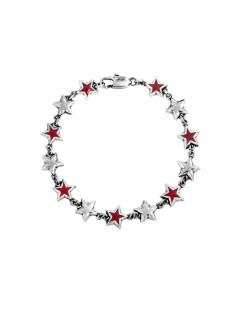 Twojeys<TwoJeys Red Enameled Stars Bracelet Armbånd Sølv Og Rød