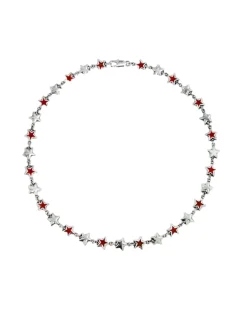 Twojeys<TwoJeys Red Enameled Stars Necklace Smykke Sølv Og Rød