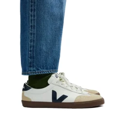 Sko|Sko<Veja Volley White Nautico Bark Sko Hvit Og Mørkeblå