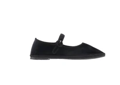 Sko<Yori Jomo Mary Jane Flats Velluto Sko Sort